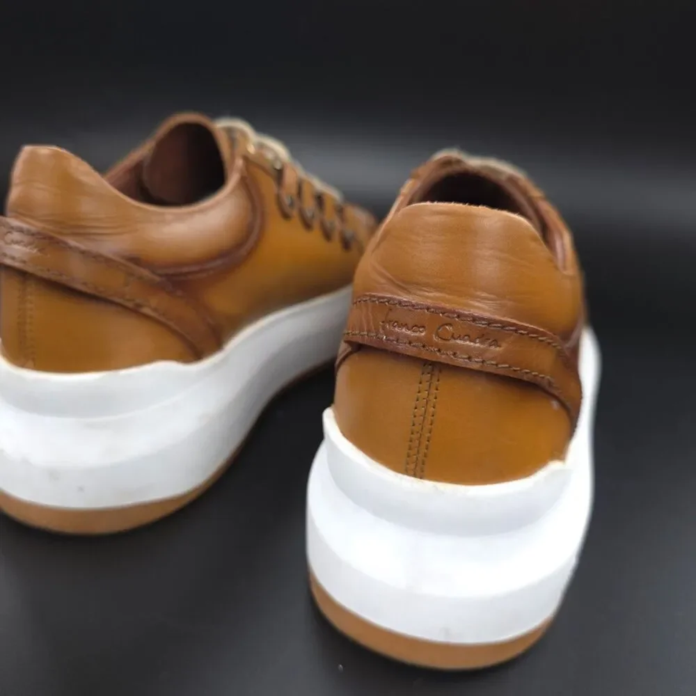 FRANCO CUADRA Shagreen Leather Sneakers Brown Minimal Quiet Luxury Downtown Girl